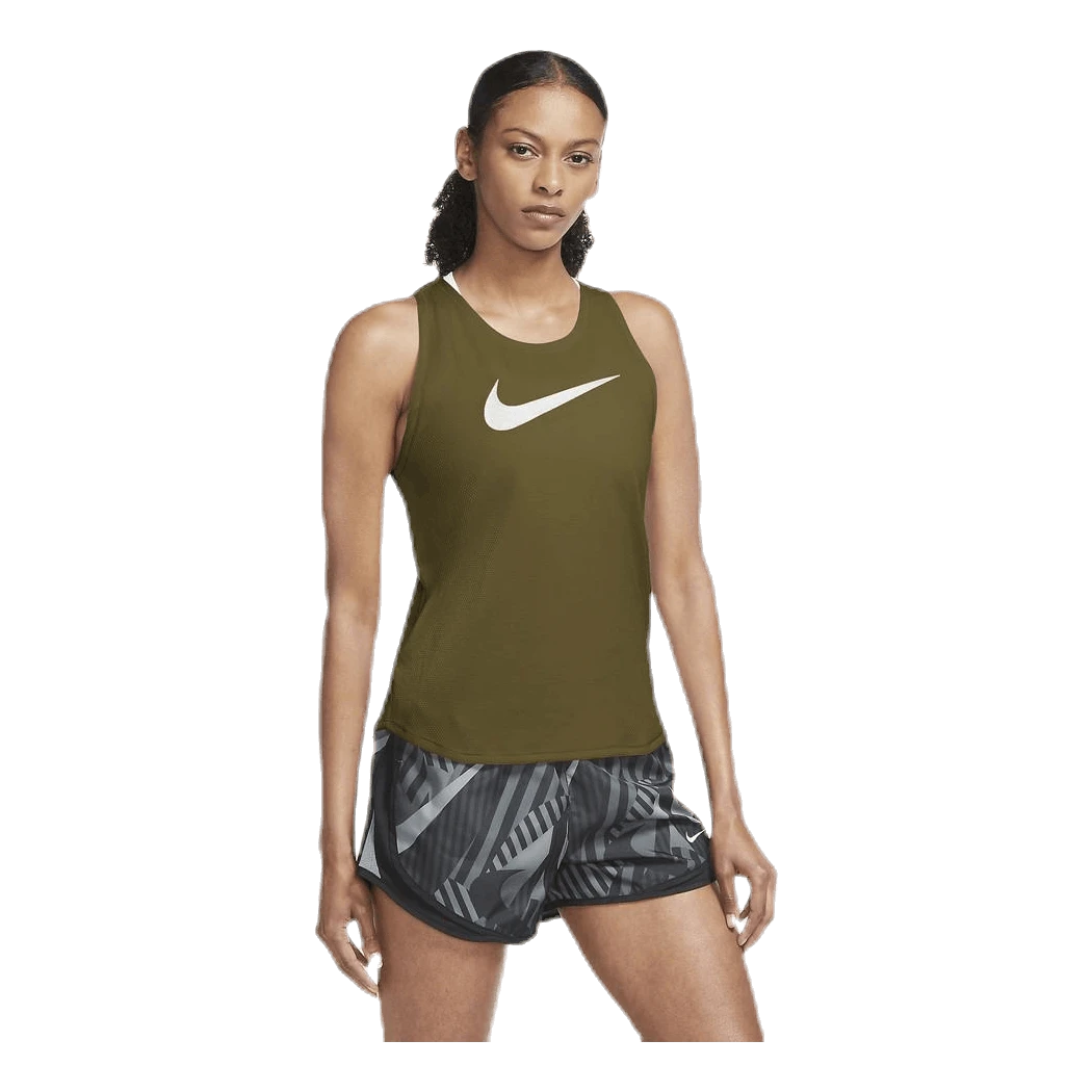 Nike Swoosh Run Tank White/Green 3 Nike Swoosh Run Tank White/Green