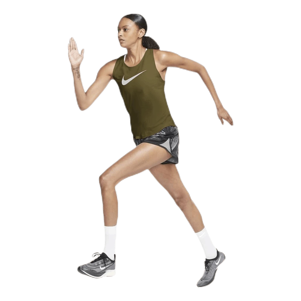 Nike Swoosh Run Tank White/Green 5 Nike Swoosh Run Tank White/Green - Image 3