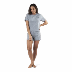 Sara Rib Pyjama Set Grey -BJØRN BORG kauppa 09412 70 001