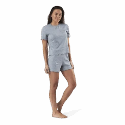 Sara Rib Pyjama Set Grey -BJØRN BORG kauppa 09412 70 002