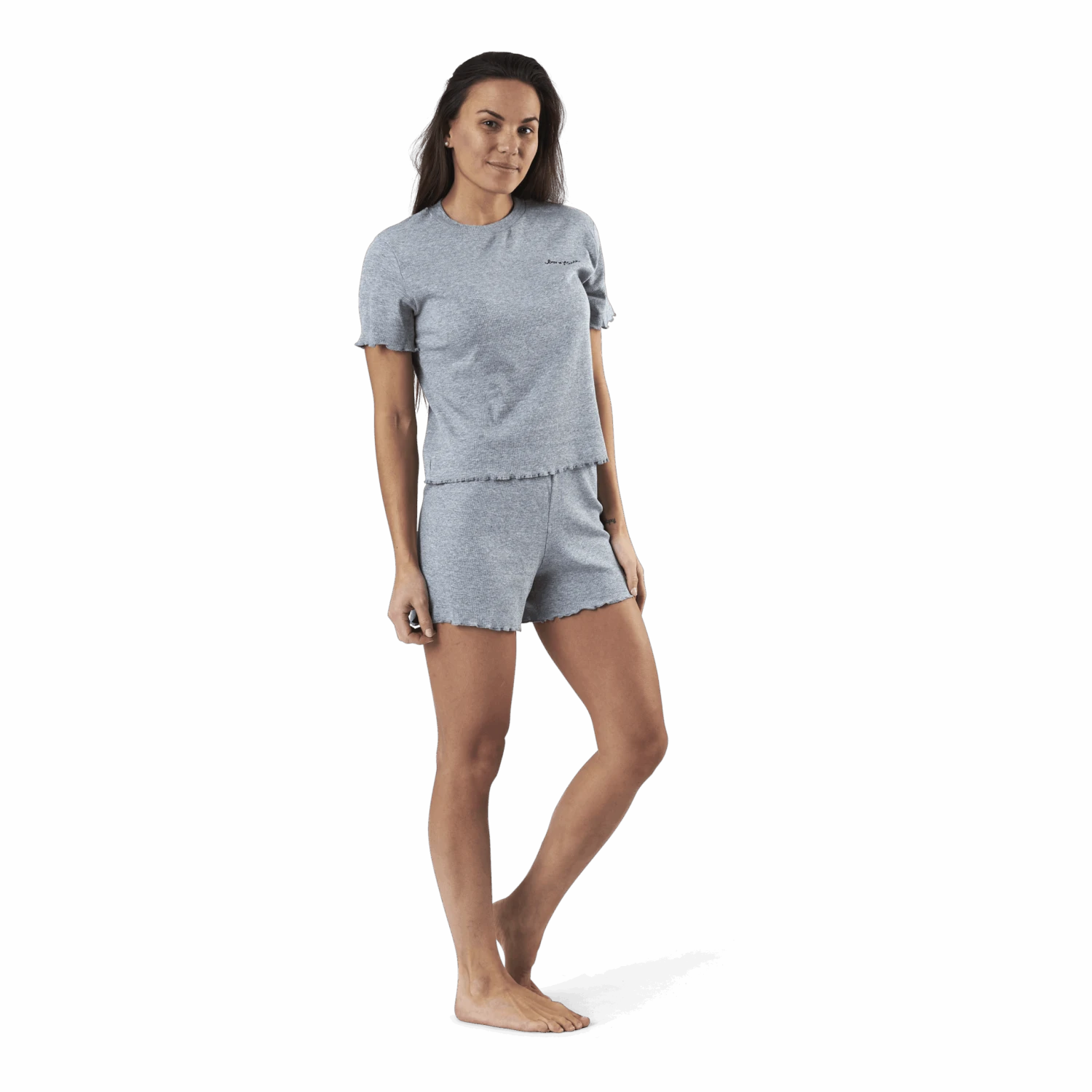 Sara Rib Pyjama Set Grey 7 Sara Rib Pyjama Set Grey - Image 5