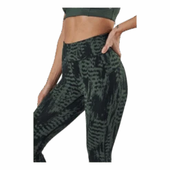 CASALL Iconic Printed 7/8 Tights Green -BJØRN BORG kauppa 09429 85 004