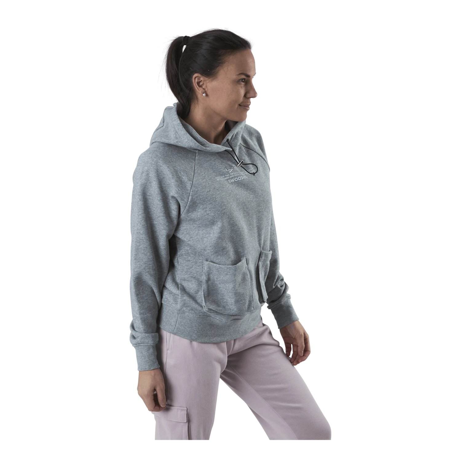 Nike Nsw Swoosh Hoodie Ft Grey 4 Nike Nsw Swoosh Hoodie Ft Grey - Image 2