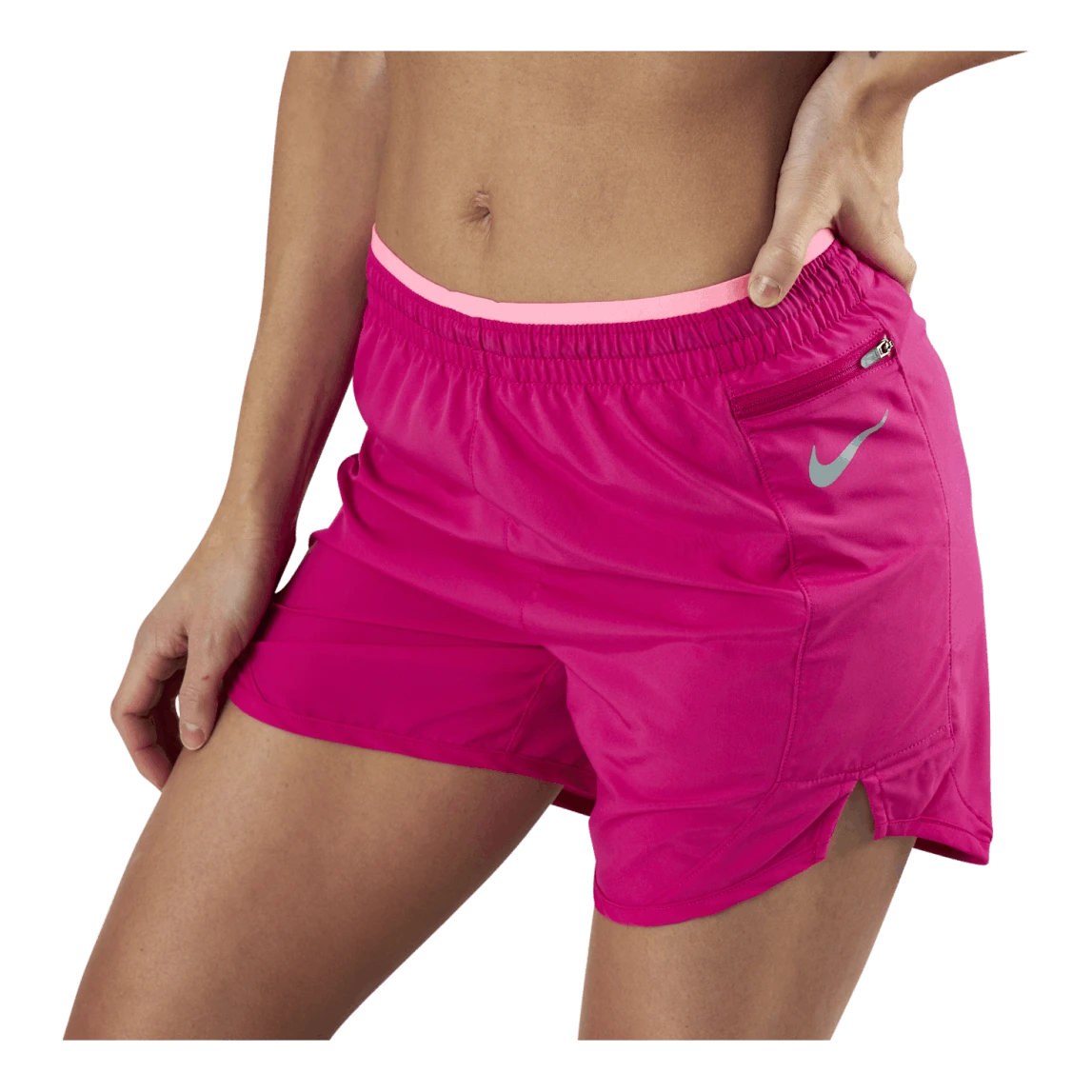 Nike Tempo Luxe 5" Running Short Silver/Red 4 Nike Tempo Luxe 5" Running Short Silver/Red - Image 2