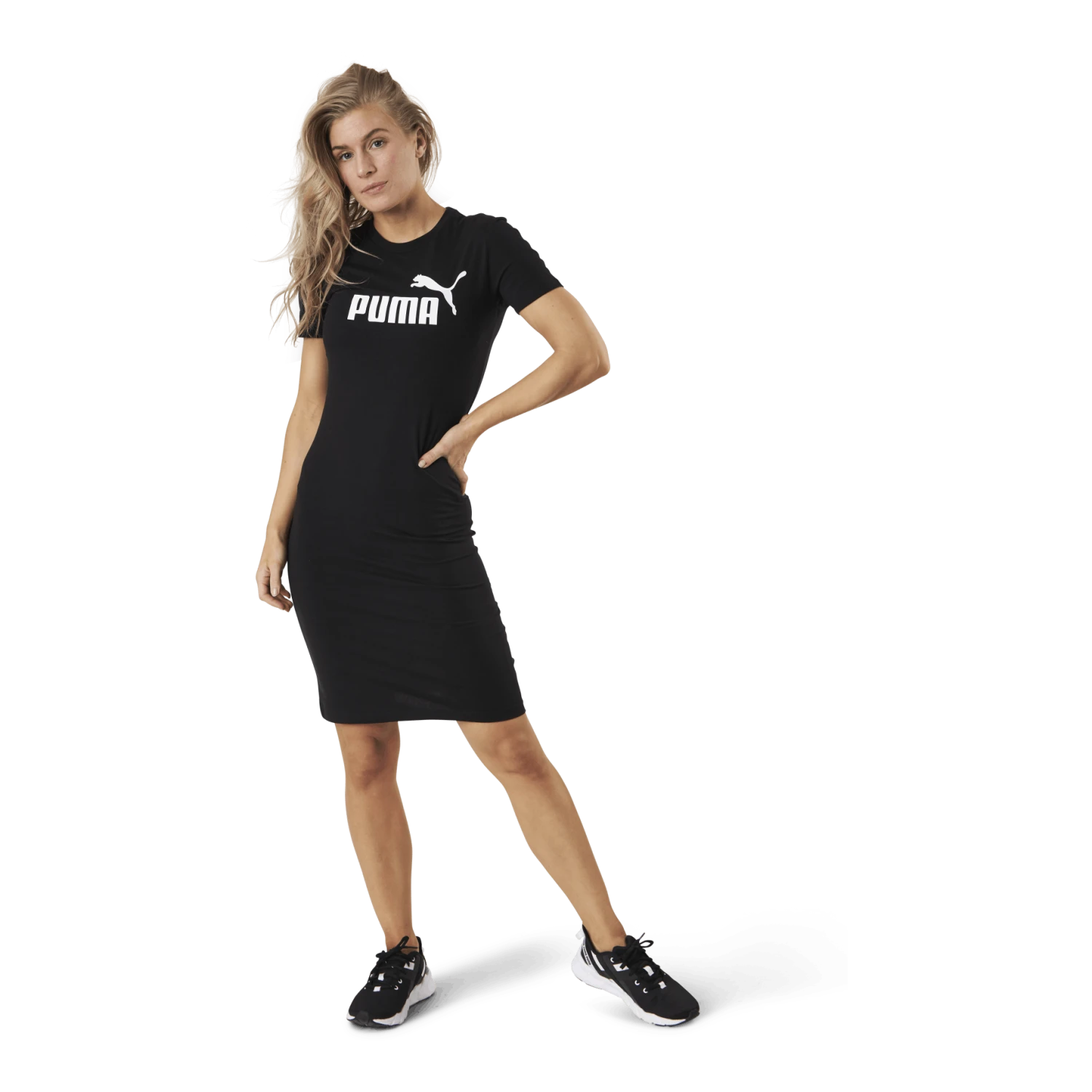 Puma Essential Slim Tee Dress Black 3 Puma Essential Slim Tee Dress Black