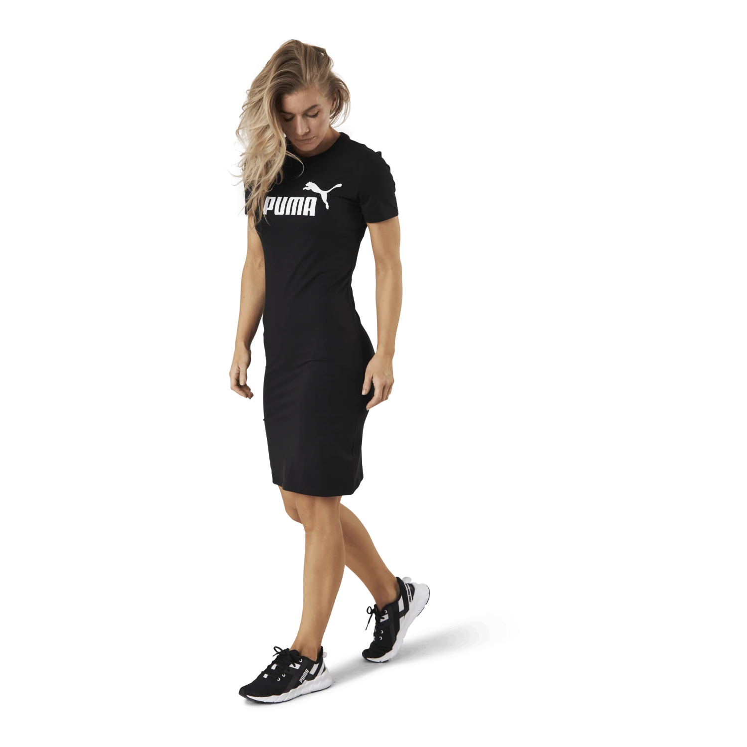 Puma Essential Slim Tee Dress Black 4 Puma Essential Slim Tee Dress Black - Image 2
