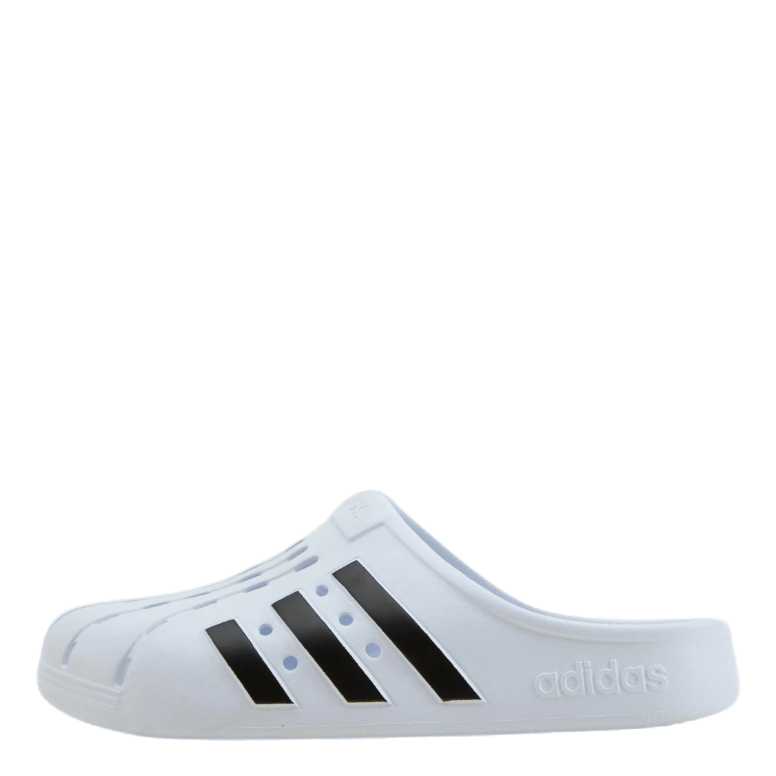 ADIDAS Adilette Clog Cloud White / Core Black / Cloud White 3 ADIDAS Adilette Clog Cloud White / Core Black / Cloud White