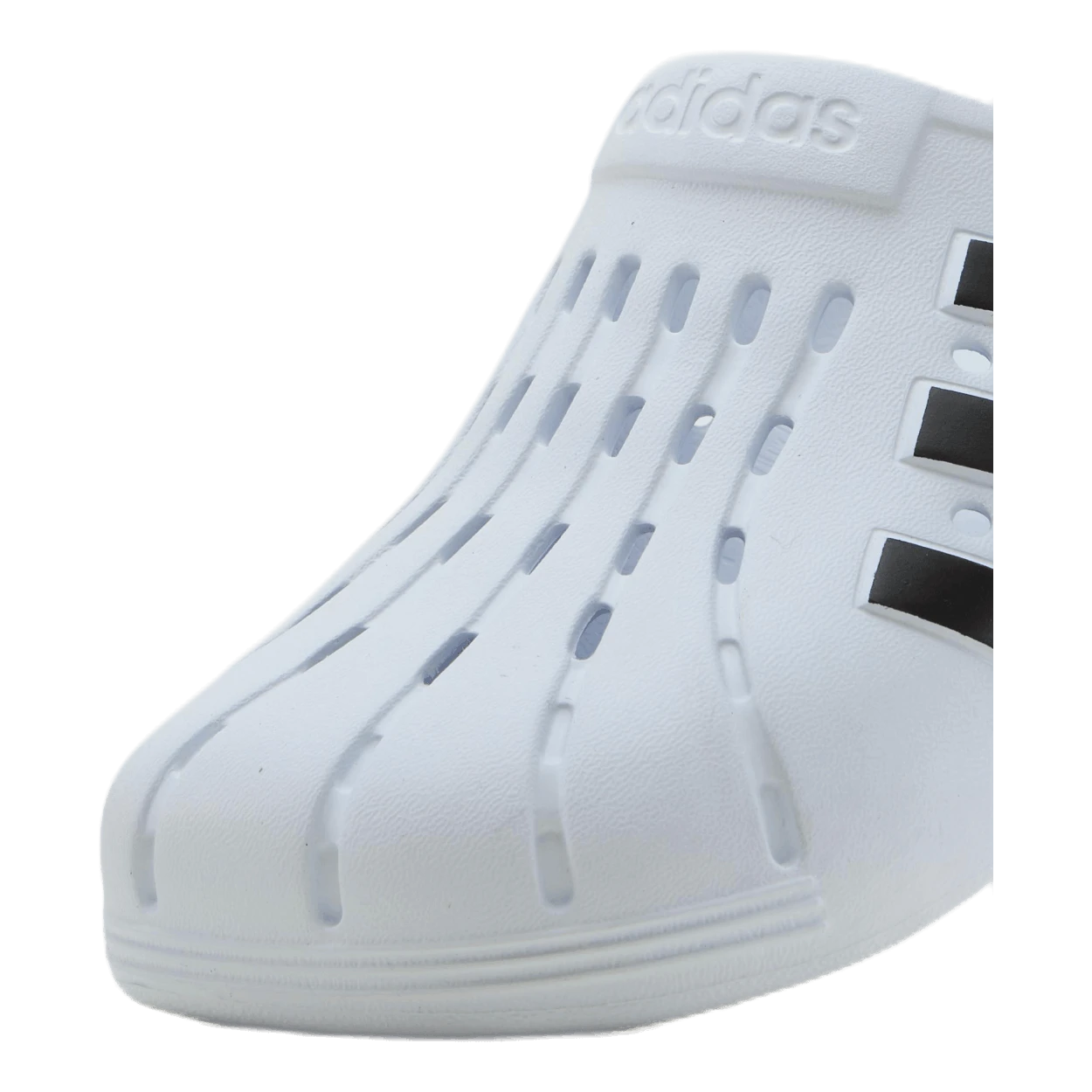 ADIDAS Adilette Clog Cloud White / Core Black / Cloud White 8 ADIDAS Adilette Clog Cloud White / Core Black / Cloud White - Image 6