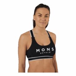 Mons Royale Stella X-Back Bra Black