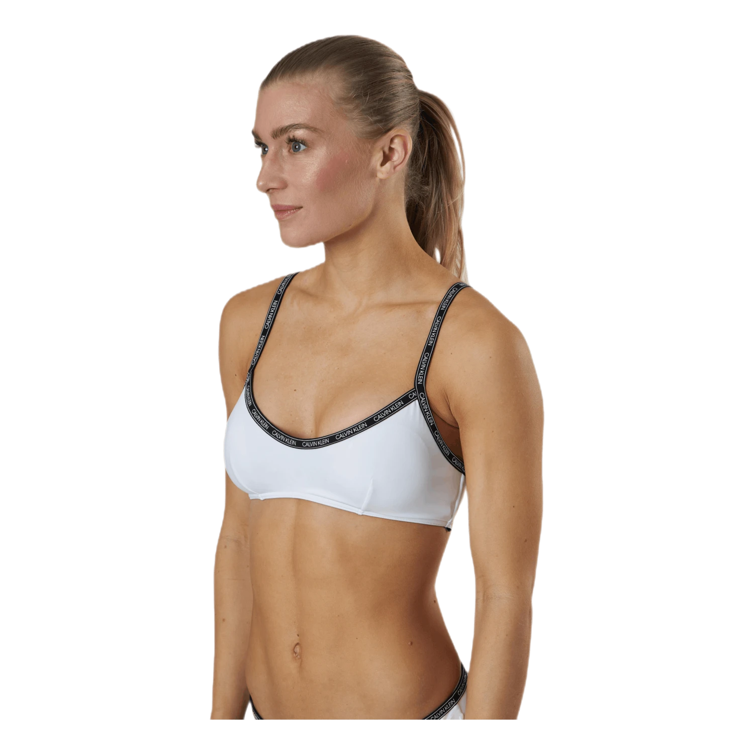 Calvin Klein Core Logo Tape Bralette-Rp White 3 Calvin Klein Core Logo Tape Bralette-Rp White
