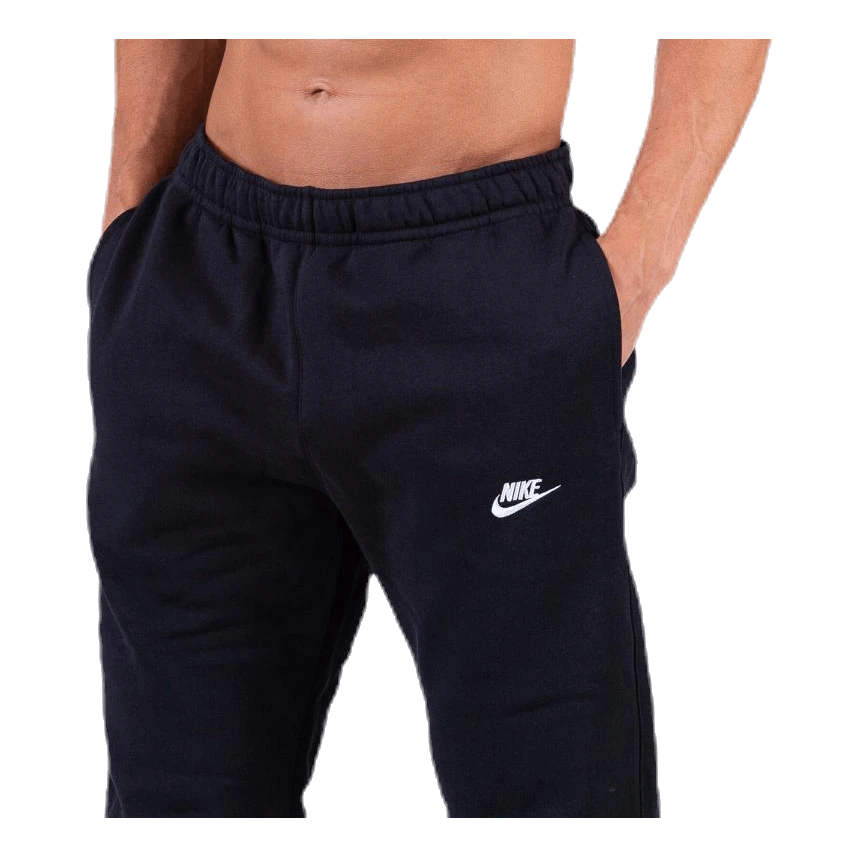 Nike Sportswear Club Fleece Men's Pants BLACK/BLACK/WHITE 7 Nike Sportswear Club Fleece Men's Pants BLACK/BLACK/WHITE - Image 5