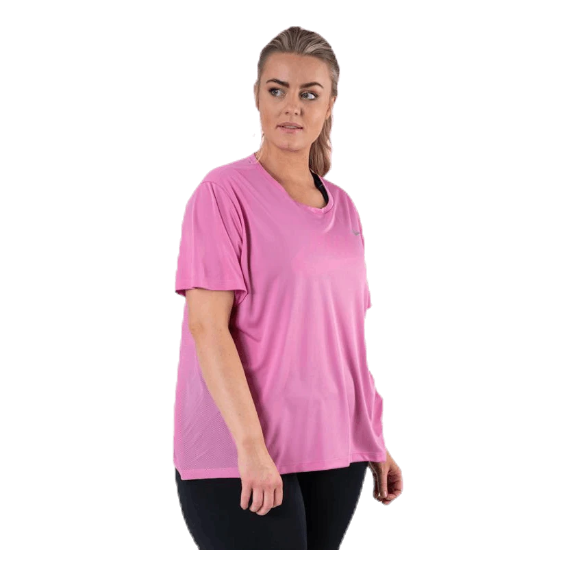 Nike Dry Miler Top SS Plus Pink 3 Nike Dry Miler Top SS Plus Pink