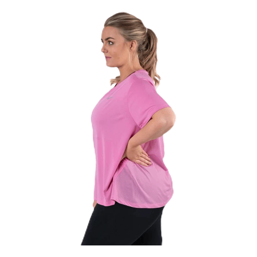 Nike Dry Miler Top SS Plus Pink 5 Nike Dry Miler Top SS Plus Pink - Image 3