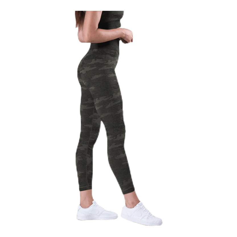 Fitness Seamless Tights 7/8 Patterned/Green 4 Fitness Seamless Tights 7/8 Patterned/Green - Image 2