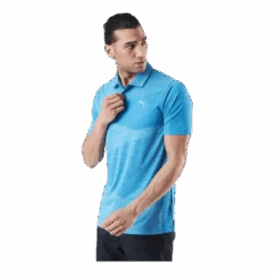 PUMA Golf Alterknit Jacquard Polo Blue