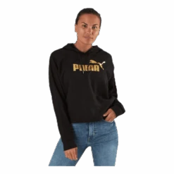 Puma ESS+ Metallic Cropped Hoody TR Black/Gold