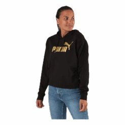Puma ESS+ Metallic Cropped Hoody TR Black/Gold -BJØRN BORG kauppa 4062453421067 004 4ba8e5e4f08f4f38b994057ce63d3274