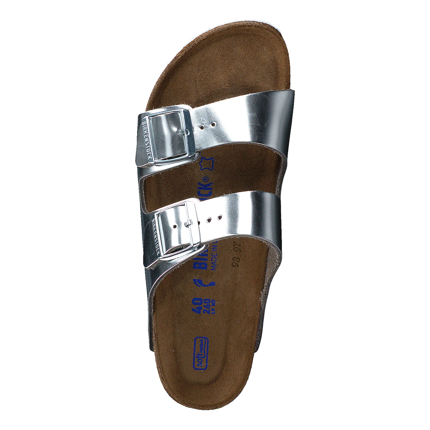 Birkenstock Arizona Smooth Leather Silver Metallic 8 Birkenstock Arizona Smooth Leather Silver Metallic - Image 6