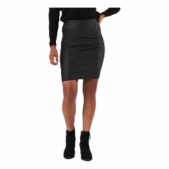 Pieces Paro Hw Coated Skirt Black