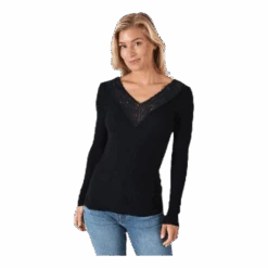 Pieces Siri Ls Top Black