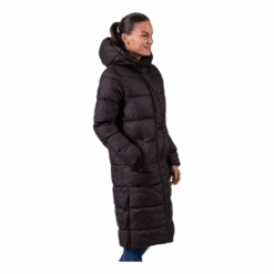 ONLY Cammie Long Quilted Coat Black