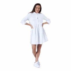 ONLY Ditte Life 3/4 Shirt Dress Wvn White