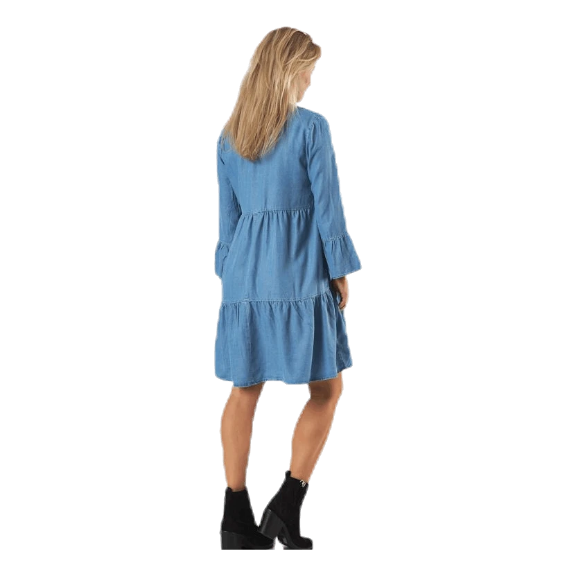 Pieces Why Abby 3/4 Lyocell Dress-Bi Blue 5 Pieces Why Abby 3/4 Lyocell Dress-Bi Blue - Image 3