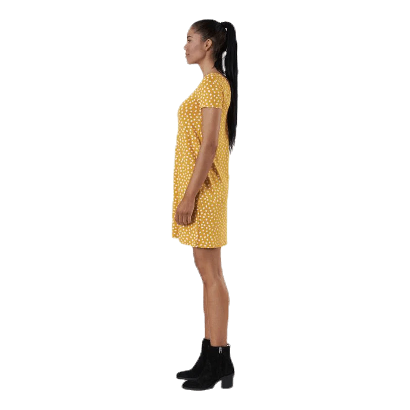 ONLY Bera Back Lace Up S/S Dress Yellow 4 ONLY Bera Back Lace Up S/S Dress Yellow - Image 2