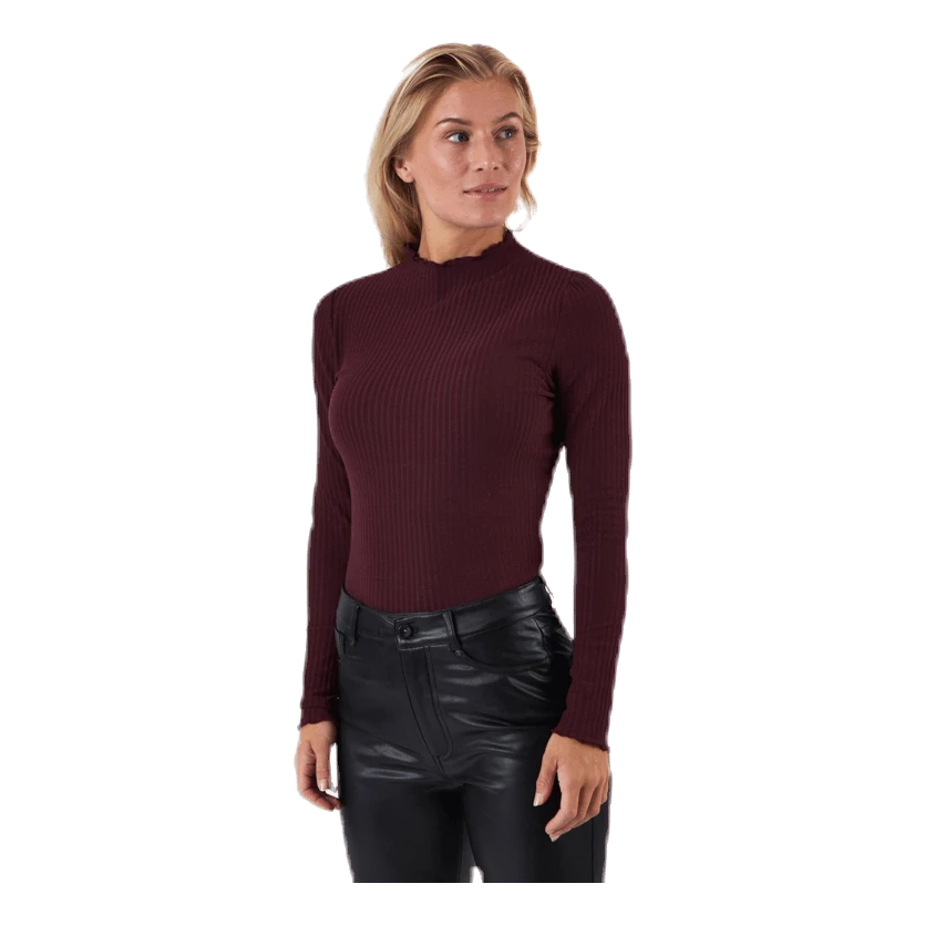 ONLY Emma L/S High Neck Top Jrs Brown 6 ONLY Emma L/S High Neck Top Jrs Brown - Image 4