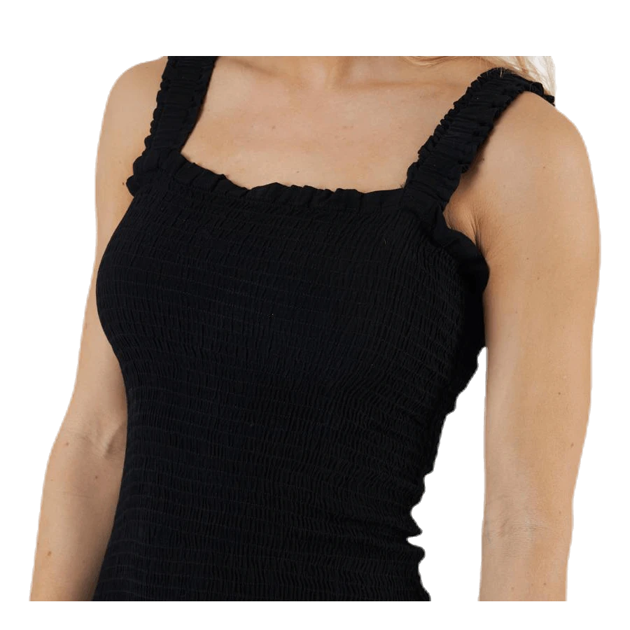 Pieces Ayrin Smock Strap Dress Black 5 Pieces Ayrin Smock Strap Dress Black - Image 3