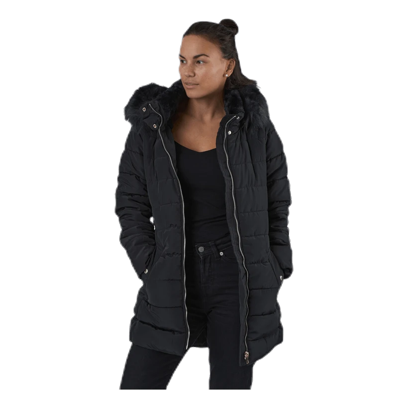 ONLY Camilla Quilted Coat Cc Otw Black 8 ONLY Camilla Quilted Coat Cc Otw Black - Image 6