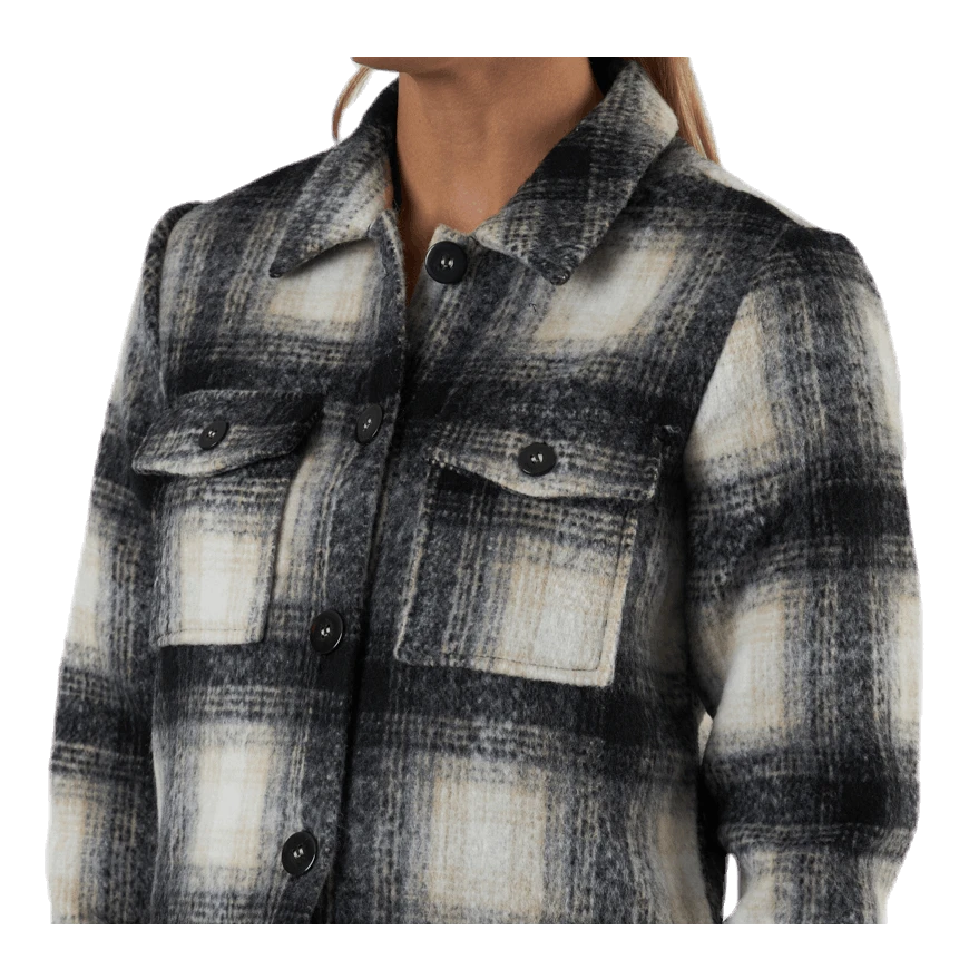 ONLY Lou Short Check Jacket Cc Otw Grey 6 ONLY Lou Short Check Jacket Cc Otw Grey - Image 4