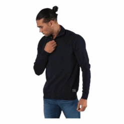 Jack & Jones Eli Knit High Neck Zip White