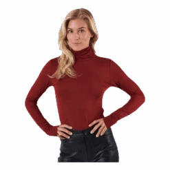 ONLY Lela Life L/S Rollneck Top Jrs Brown