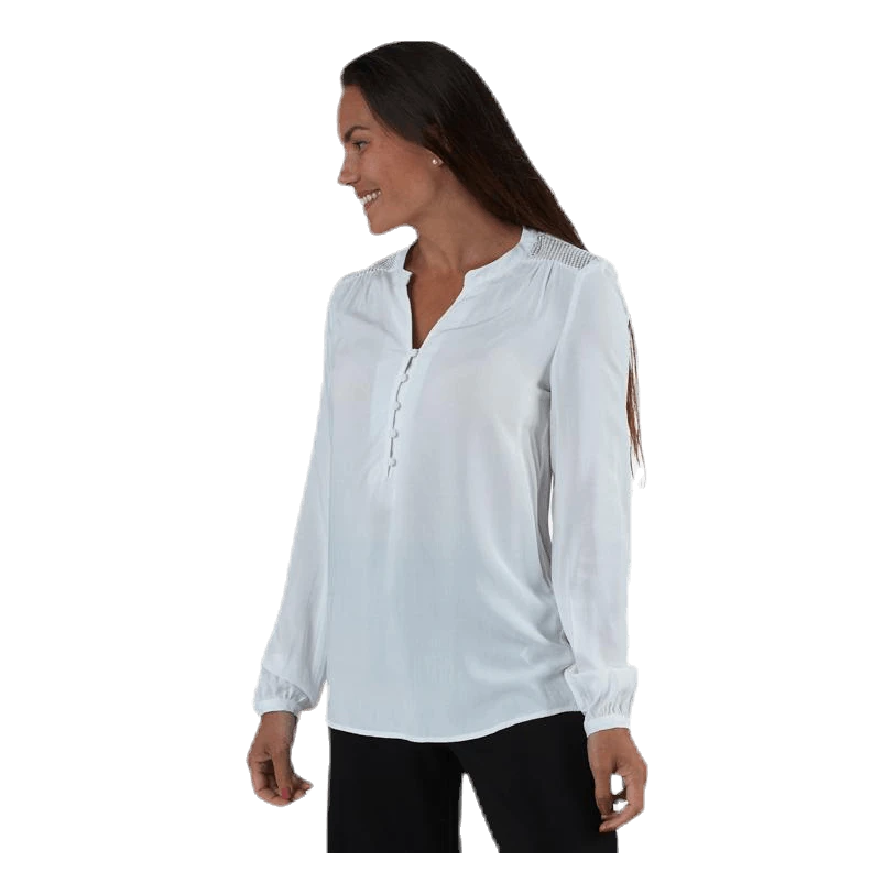 ONLY Eddie Detail L/S Top Wvn White 6 ONLY Eddie Detail L/S Top Wvn White - Image 4