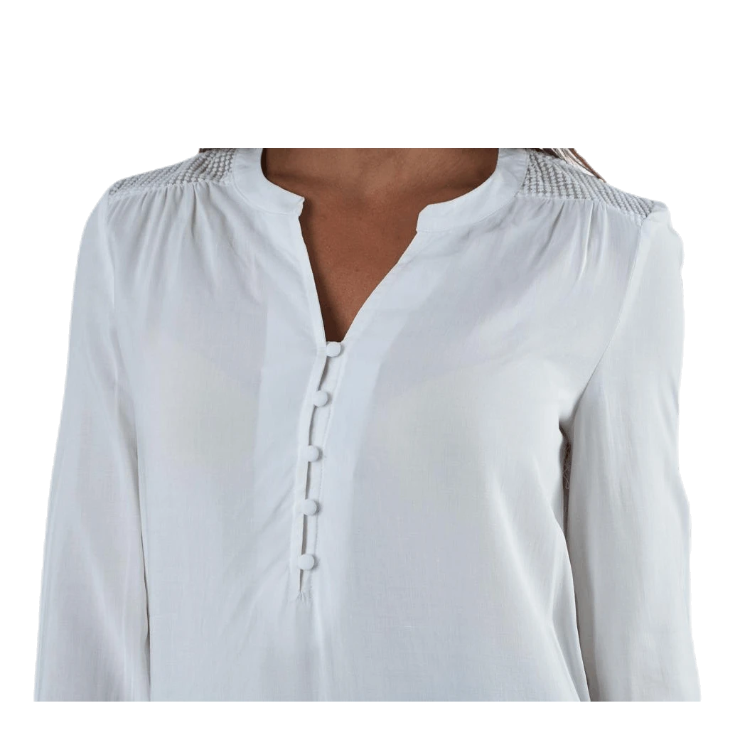 ONLY Eddie Detail L/S Top Wvn White 7 ONLY Eddie Detail L/S Top Wvn White - Image 5