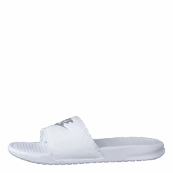 Nike Wmns Benassi Just Do It White/metallic Silver