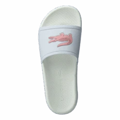 Lacoste Croco Slide 119 3 Cfa Wht/lt Pnk