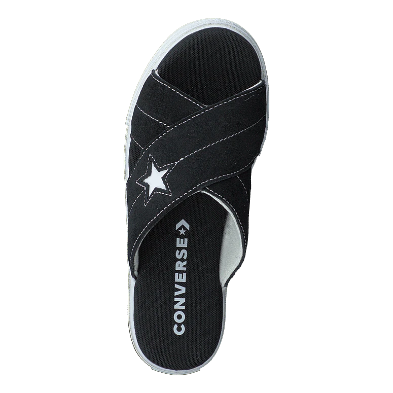 Converse One Star Sandal Black/black/white 3 Converse One Star Sandal Black/black/white