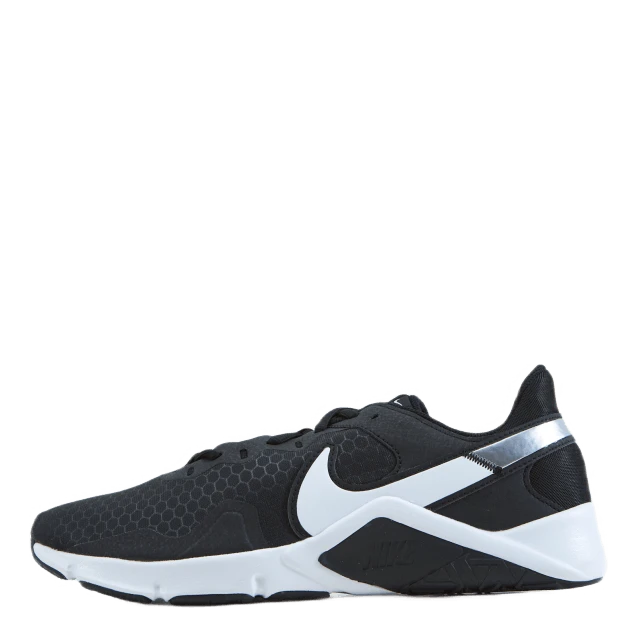 Nike Legend Essential 2 Men's Training Shoes BLACK/WHITE-METALLIC SILVER 3 Nike Legend Essential 2 Men's Training Shoes BLACK/WHITE-METALLIC SILVER