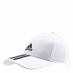 ADIDAS Baseball 3 Stripes Cap Cotton Twill White / Black / Black