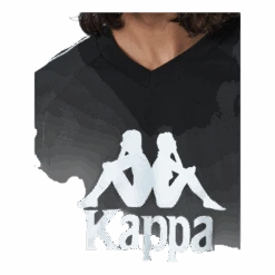 Kappa Tee, V-neck Auth Footb Edwin White/Black 10 Kappa Tee, V-neck Auth Footb Edwin White/Black -BJØRN BORG kauppa 60461 12 004