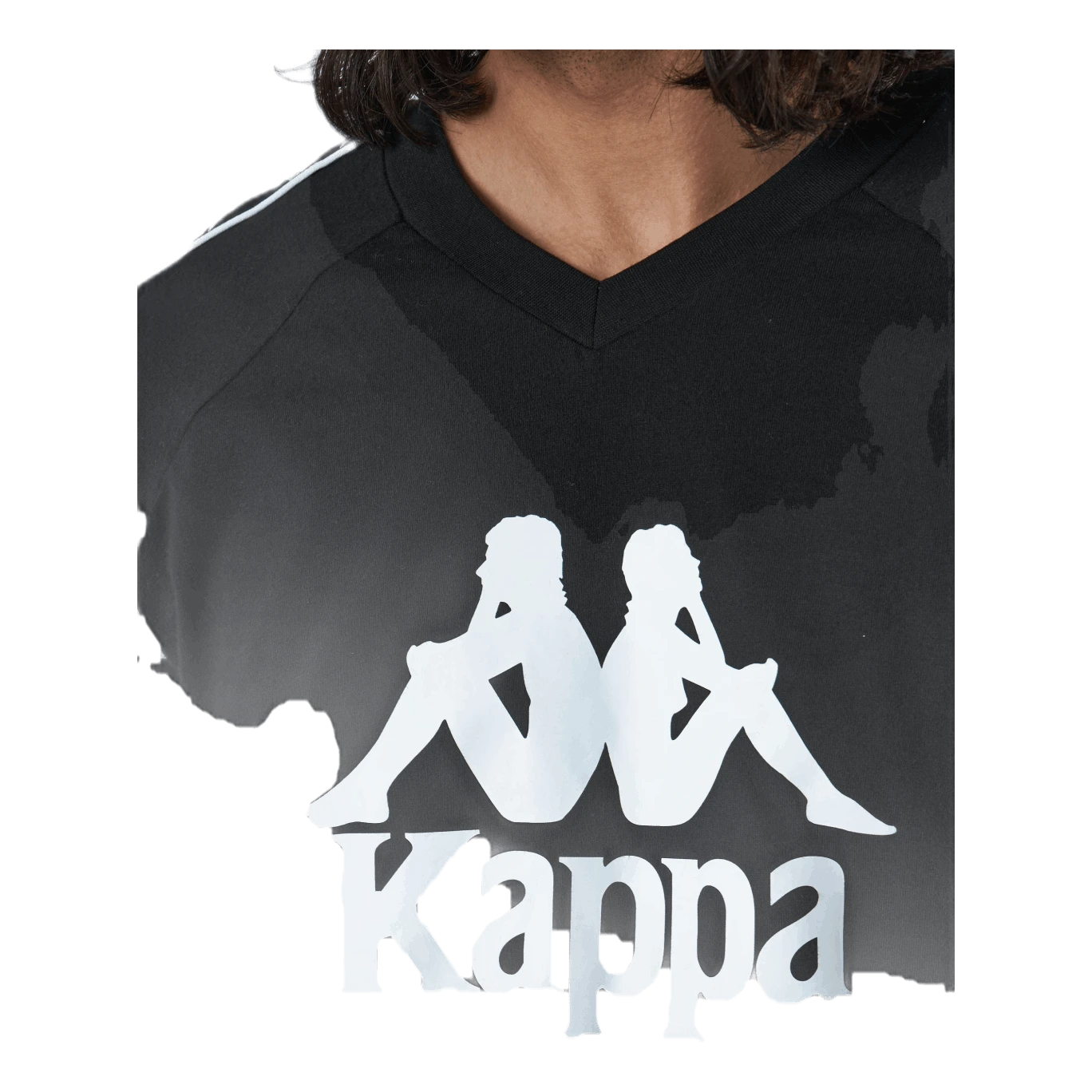 Kappa Tee, V-neck Auth Footb Edwin White/Black 6 Kappa Tee, V-neck Auth Footb Edwin White/Black - Image 4
