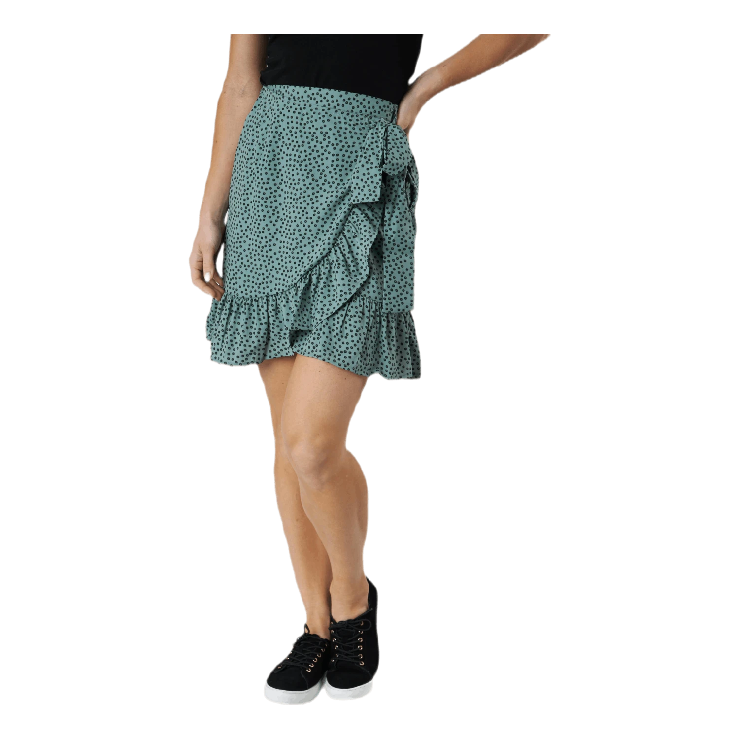 ONLY Olivia Wrap Skirt Wvn Green 3 ONLY Olivia Wrap Skirt Wvn Green