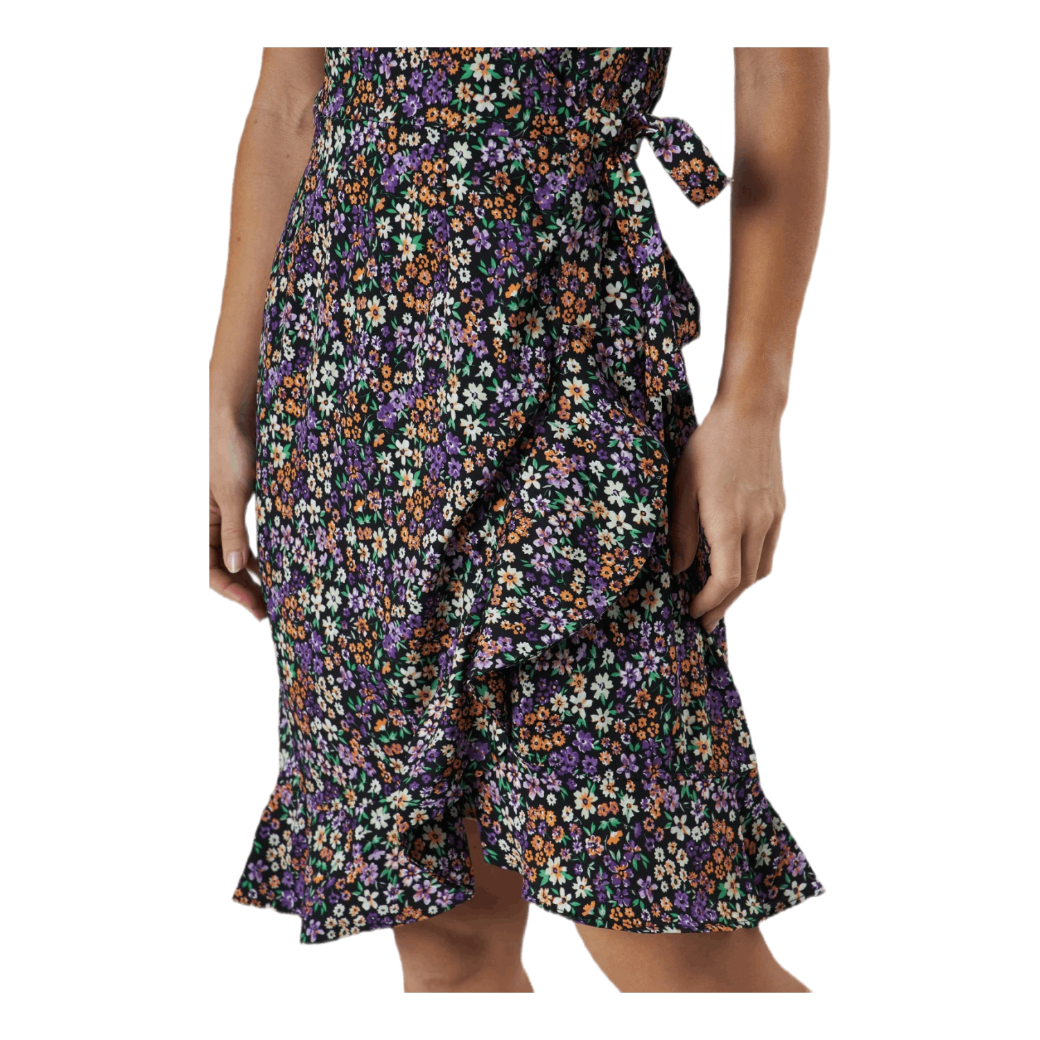 ONLY Olivia S/S Wrap Dress Wvn Black 7 ONLY Olivia S/S Wrap Dress Wvn Black - Image 5