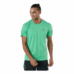 Adidas Fast Primeblue Tee Men Semi Screaming Green / Reflective Silver