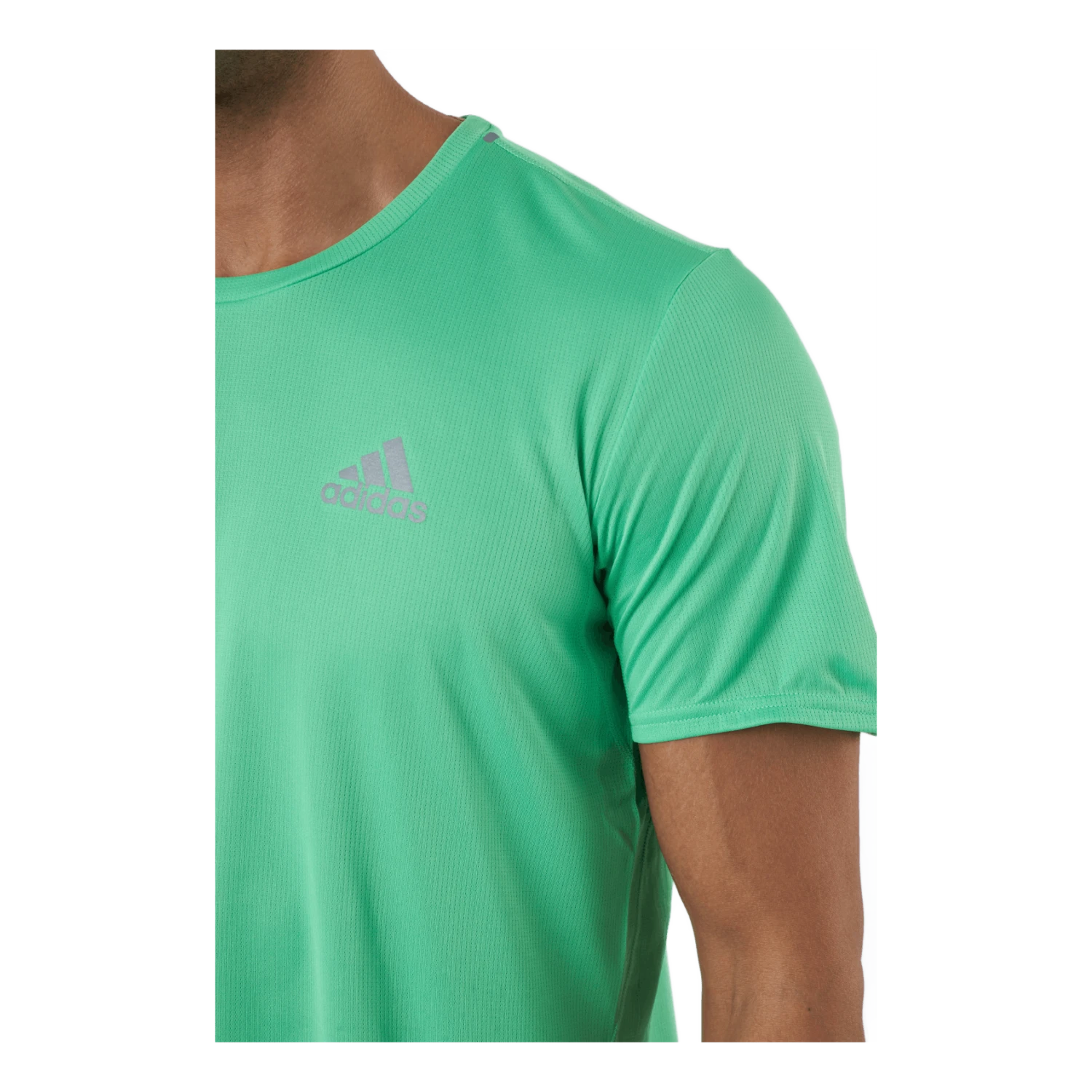 Adidas Fast Primeblue Tee Men Semi Screaming Green / Reflective Silver 6 Adidas Fast Primeblue Tee Men Semi Screaming Green / Reflective Silver - Image 4