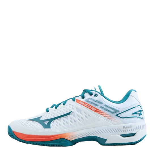Mizuno Wave Exceed Tour 4 Cc White / Harbor Blue / Firecrac 3 Mizuno Wave Exceed Tour 4 Cc White / Harbor Blue / Firecrac