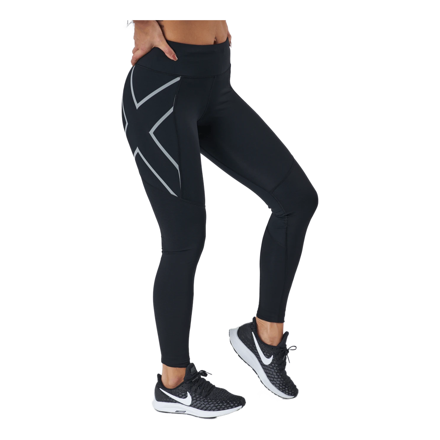 2XU Aero Vent Mid-rise Compressio Black/silver Reflective 4 2XU Aero Vent Mid-rise Compressio Black/silver Reflective - Image 2