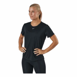 Nike Dri-FIT One Women's Standard Fit Short-Sleeve Top BLACK/WHITE